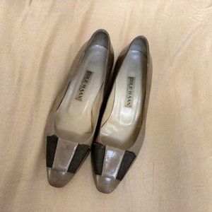 VINTAGE GENTLE & CLASSY USED COLE HANN BOW WEDGE PUMP SHOES 7B - TAN LEATHER